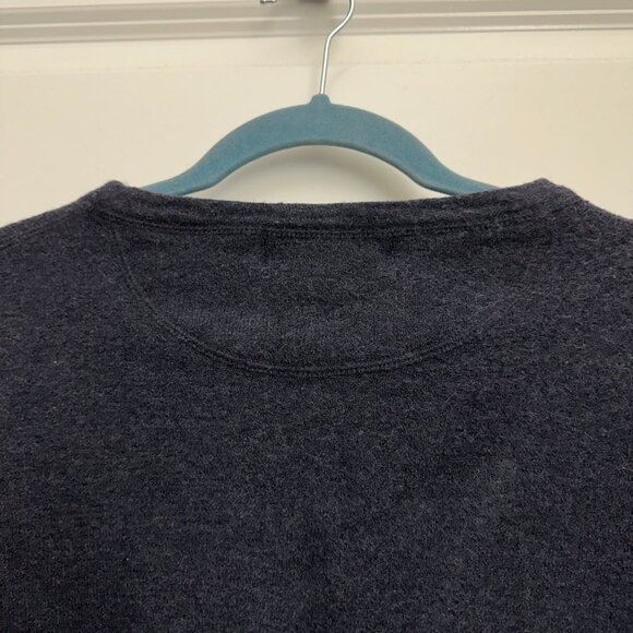 Vintage 90s Banana Republic Dark Blue Thick Merino Wool Sweater Women's Size XL - Picture 8 of 13